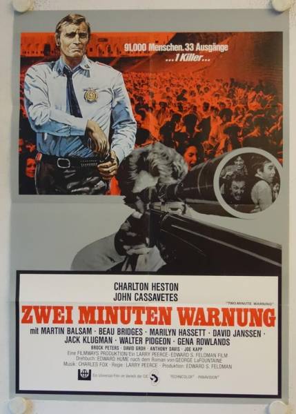 Zwei Minuten Warnung originales deutsches Filmplakat